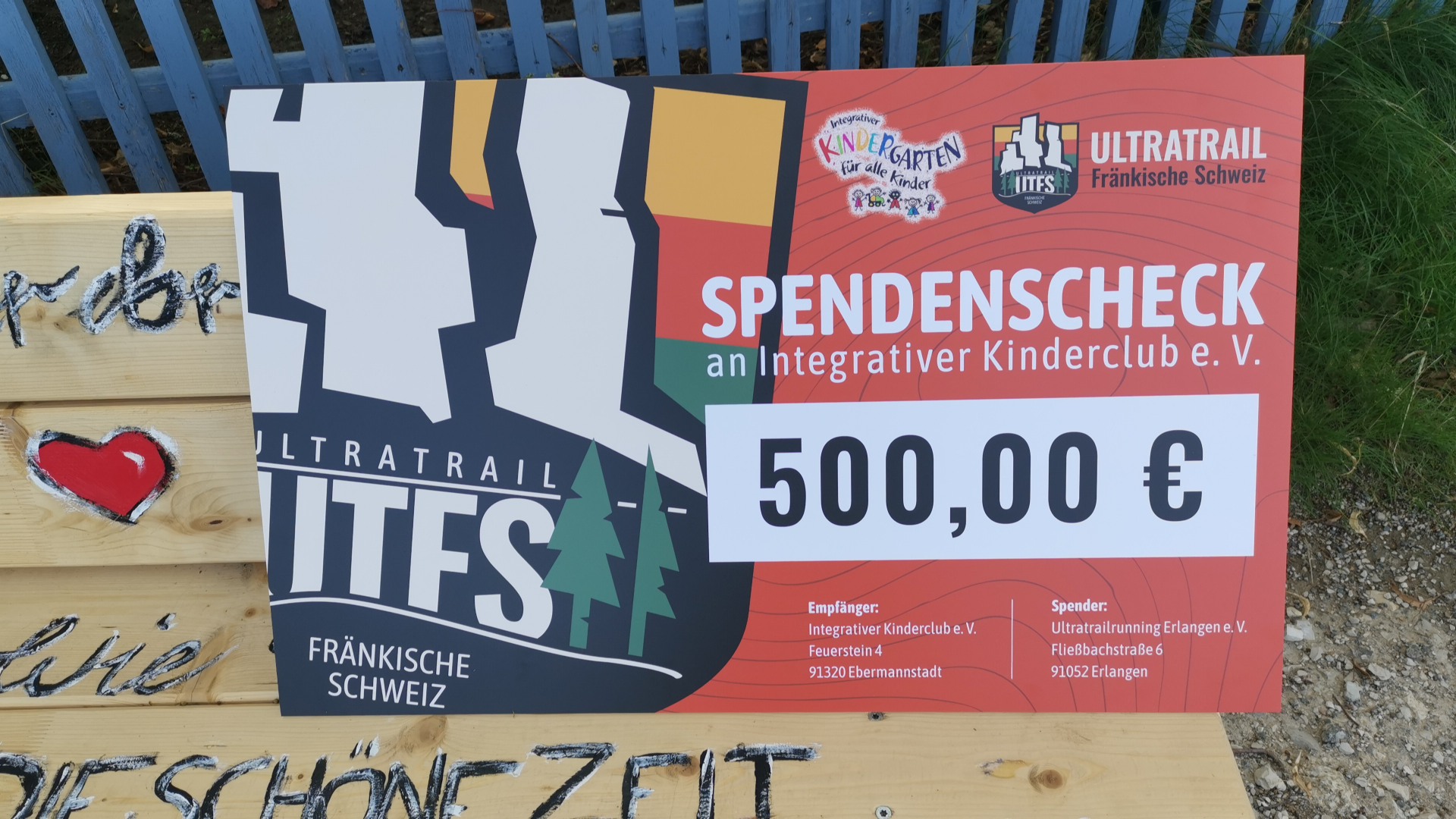 Spendenscheck ITFS über 500 Euro