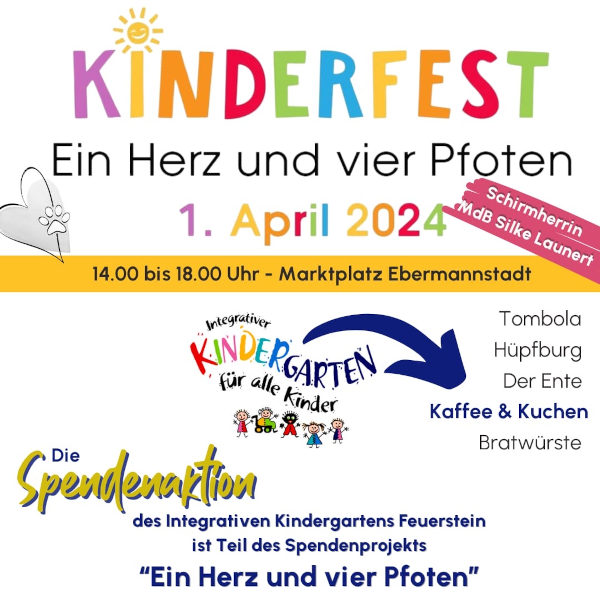 Plakat zum Kinderfest am 1. April 2024 in Ebermannstadt